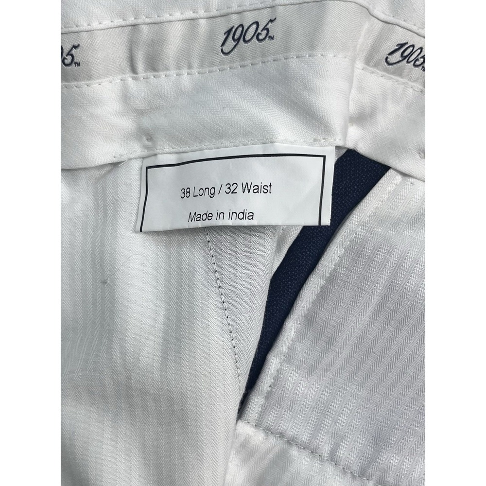 Jos A Bank 1905 Navy Blue 35x32 Dress Pants Trousers Slim Tapered Flat Front - Picture 8 of 9
